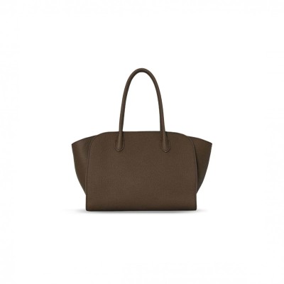 THE ROW MARLO 12 LEATHER TOTE BAG W1802L133DOK (30.5*21.6*12.7cm)